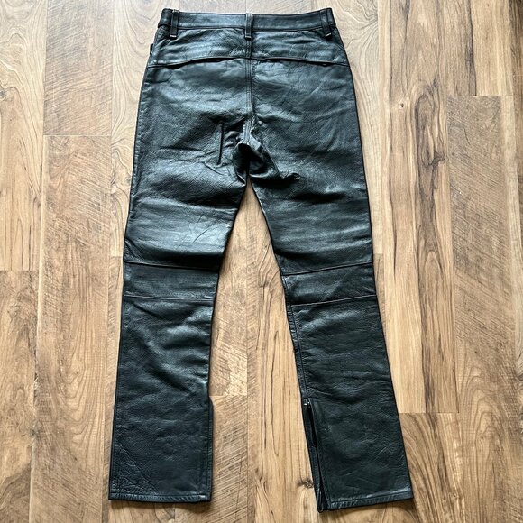 POLO Leather Pants Ralph Lauren Black Motorsport - Picture 4 of 12